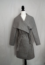 Load image into Gallery viewer, Mid Length Oversized Belted Waterfall Coat
