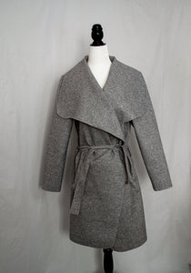 Mid Length Oversized Belted Waterfall Coat