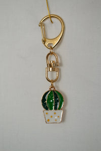 Potted Cactus Keychain