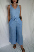 Load image into Gallery viewer, Arizona Chambray Cross Back Jumpsuit
