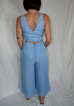 Load image into Gallery viewer, Arizona Chambray Cross Back Jumpsuit
